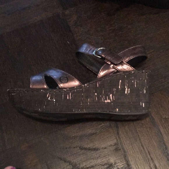 Born platform pewter sandals. Worn twice. - Picture 6 of 8